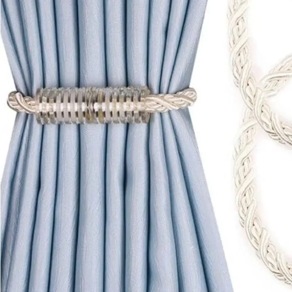 BUNDLE 2pack X 2 curtain tie backs (4pc total) w/magnetic closure. Coffee color
